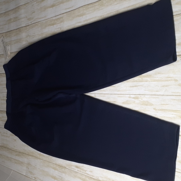 🇺🇸Samantha Navy Blue Pleated Front Trouser Style 1475-MV39 Size 12 Petite - Picture 1 of 16